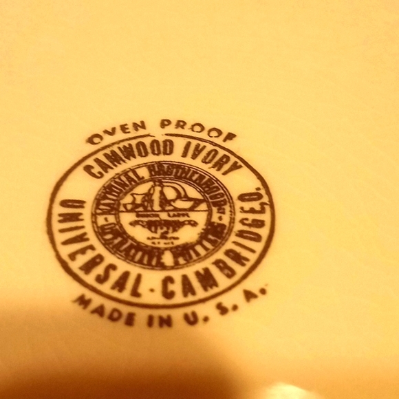 Vintage Universal Cambridge Iris Camwood Ivory- Sugar & Creamer Set - Picture 7 of 12